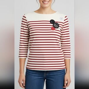 Marc Jacobs Brenton ‎ Striped Patch Top Nautical Preppy Y2K Twee